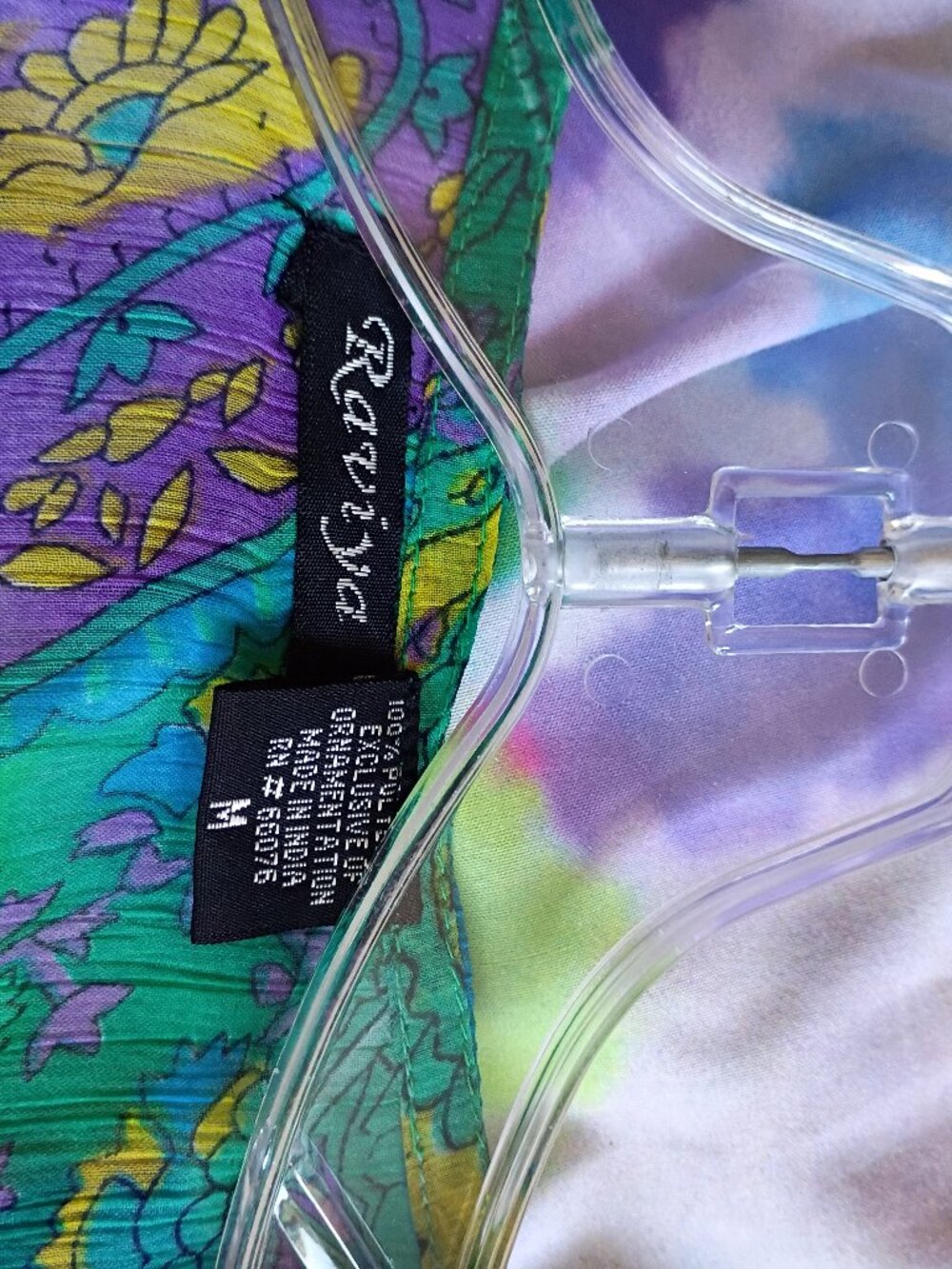 RAVIYA Sheer Bejeweled Paisley Blouse Size M - Picture 3 of 3